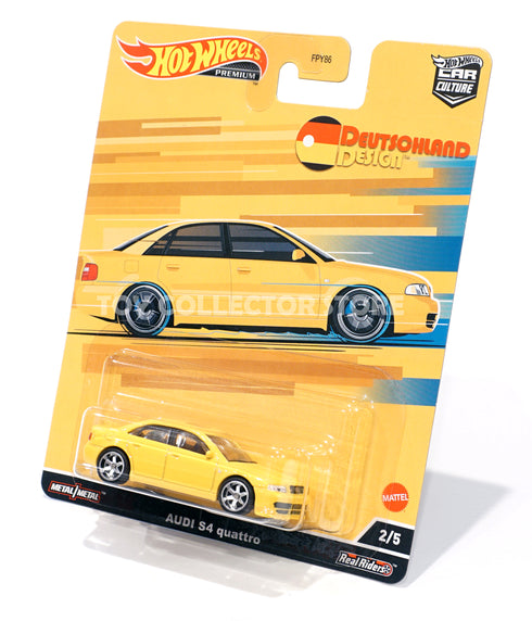 Hot Wheels Deutschland Design Audi S4 Quattro yellow Car Culture Diecast